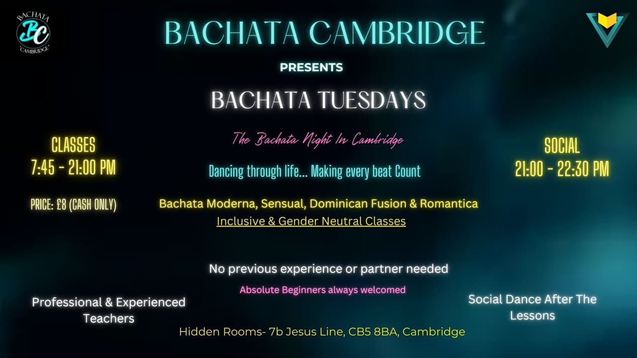 Bachata Cambridge presents Bachata Tuesdays event image